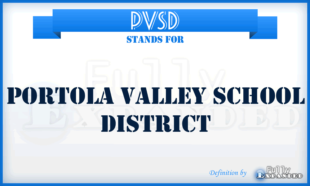 PVSD - Portola Valley School District