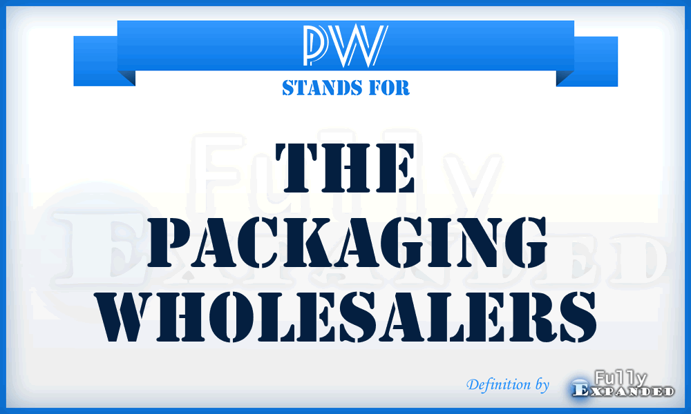 PW - The Packaging Wholesalers