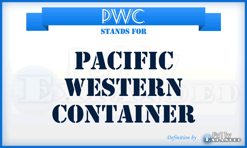 PWC - Pacific Western Container
