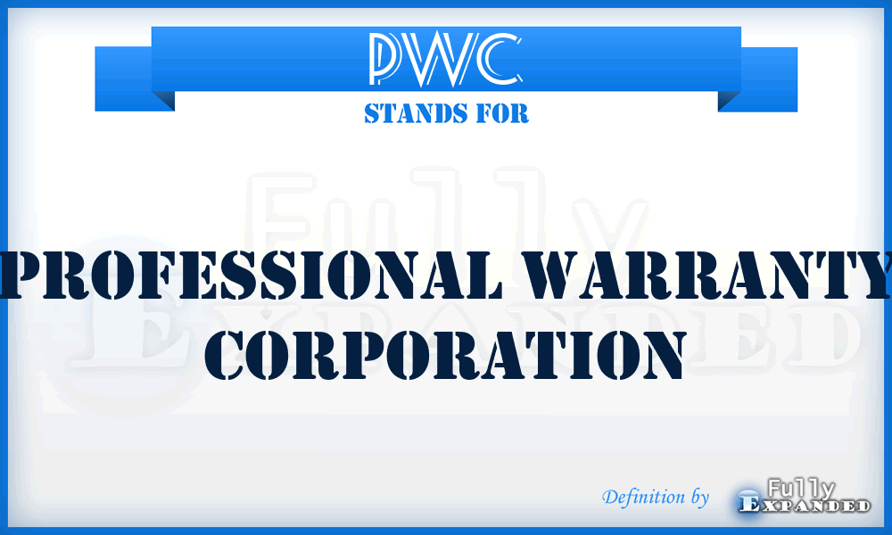 PWC - Professional Warranty Corporation