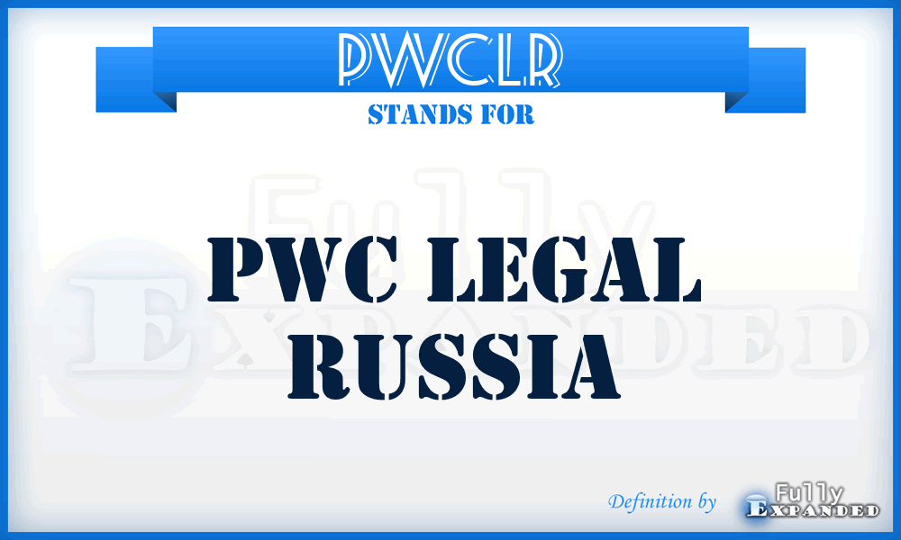 PWCLR - PWC Legal Russia