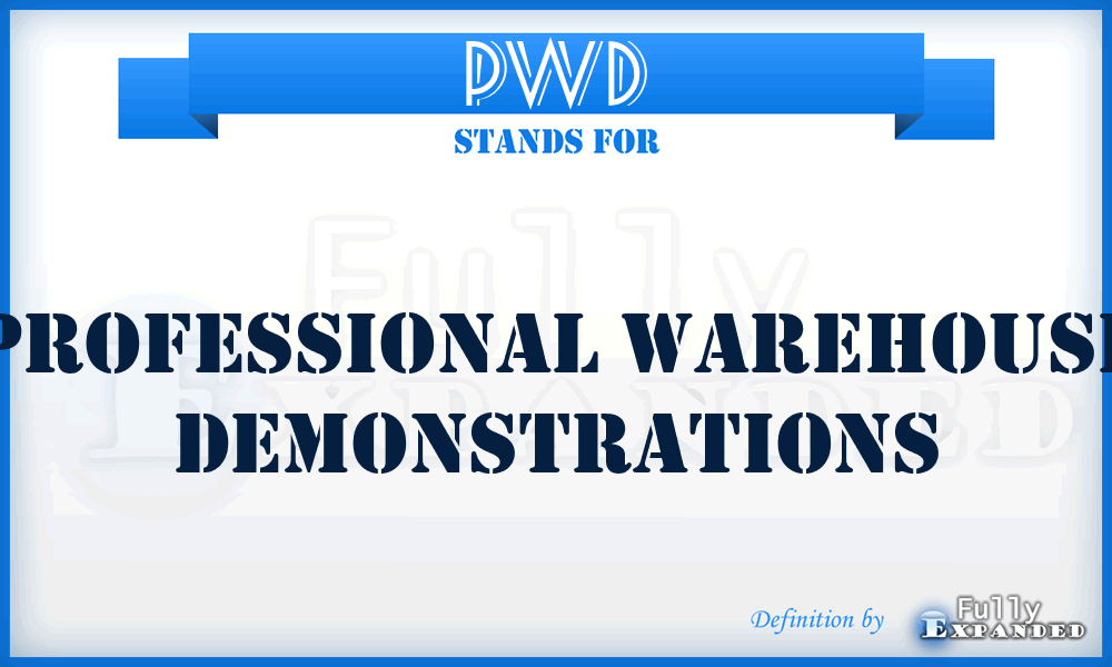 PWD - Professional Warehouse Demonstrations