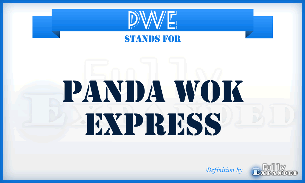 PWE - Panda Wok Express