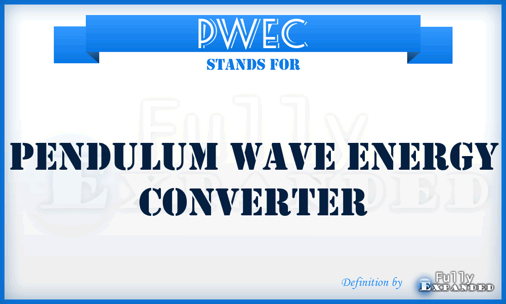 PWEC - pendulum wave energy converter