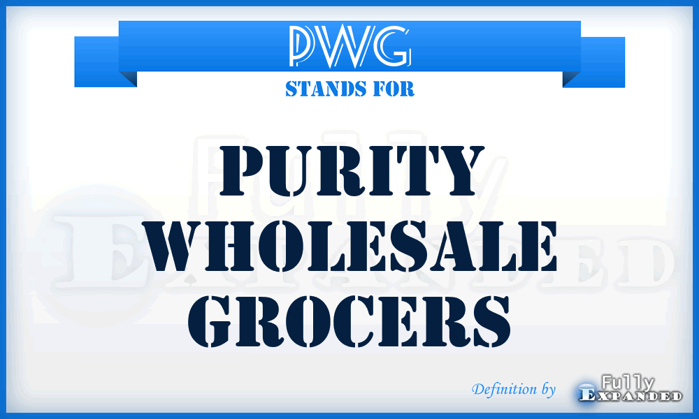 PWG - Purity Wholesale Grocers