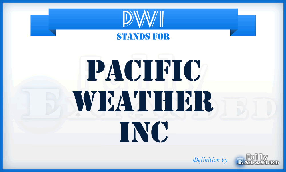 PWI - Pacific Weather Inc