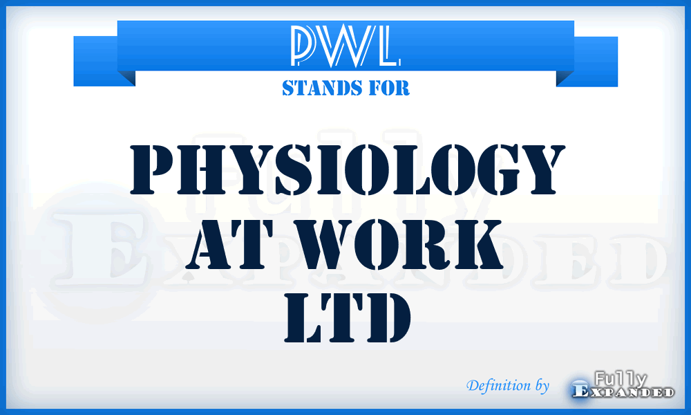 PWL - Physiology at Work Ltd