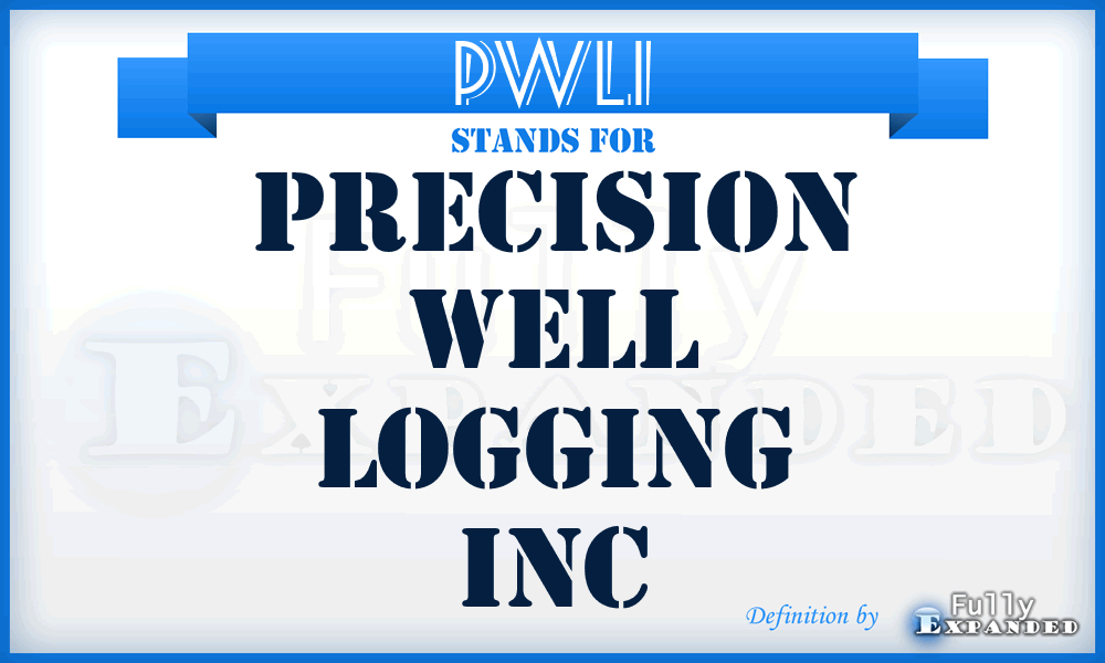 PWLI - Precision Well Logging Inc