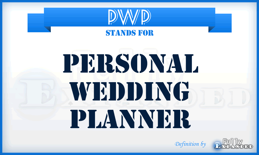 PWP - Personal Wedding Planner