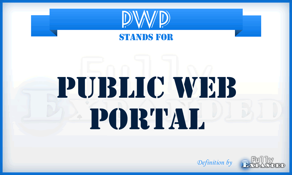 PWP - Public Web Portal