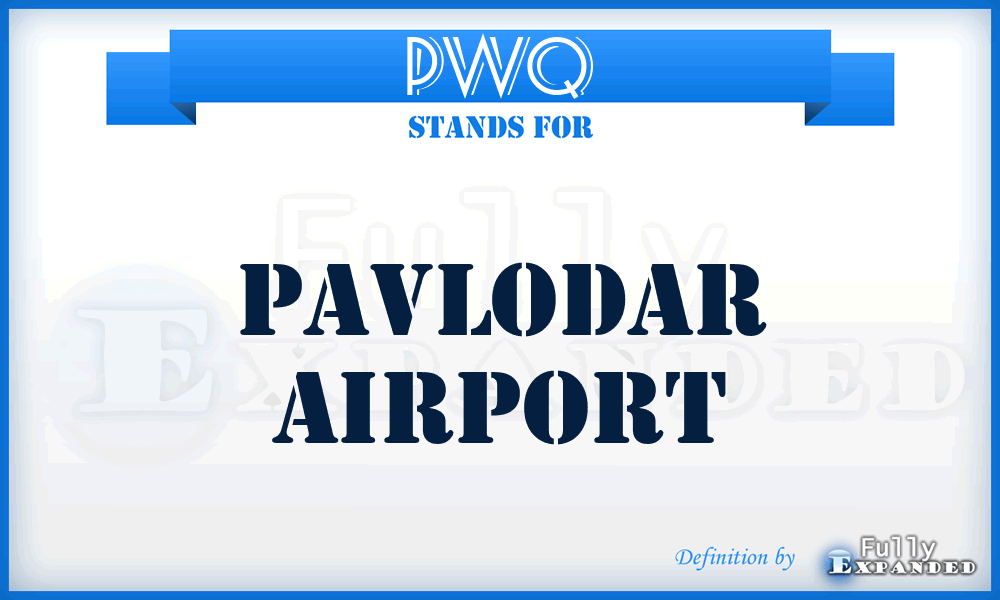 PWQ - Pavlodar airport