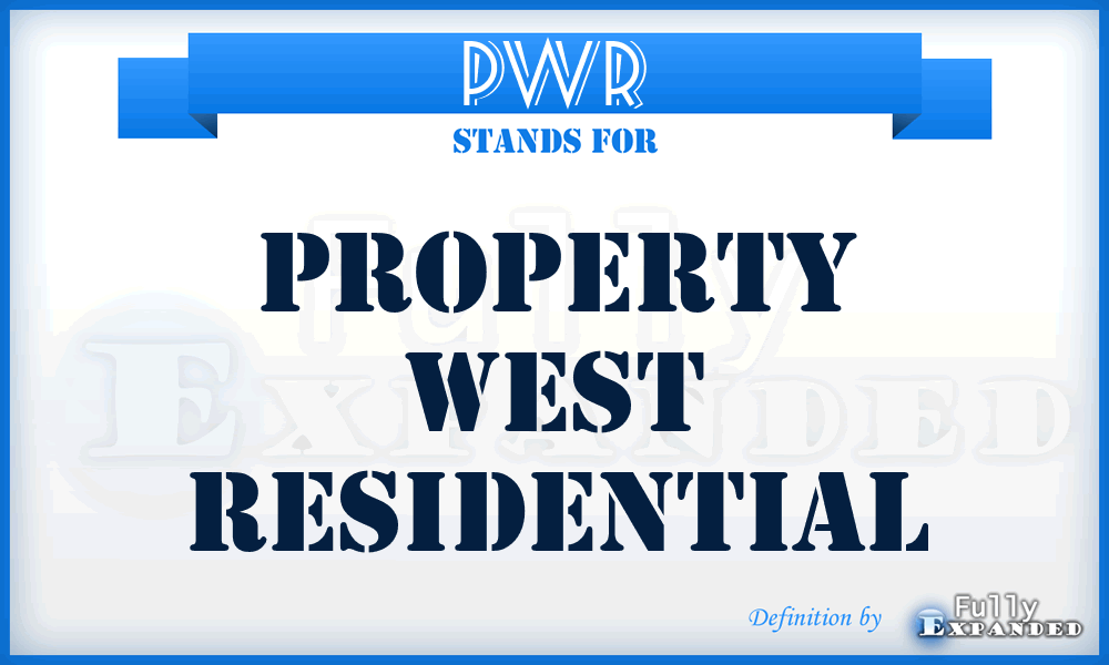 PWR - Property West Residential