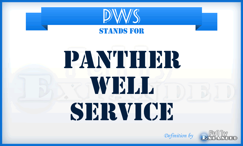 PWS - Panther Well Service