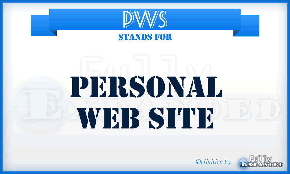 PWS - Personal Web Site