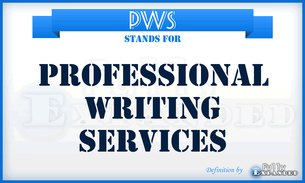 PWS - Professional Writing Services