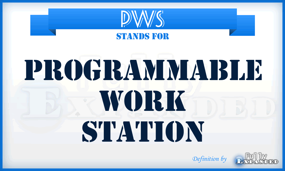 PWS - programmable work station