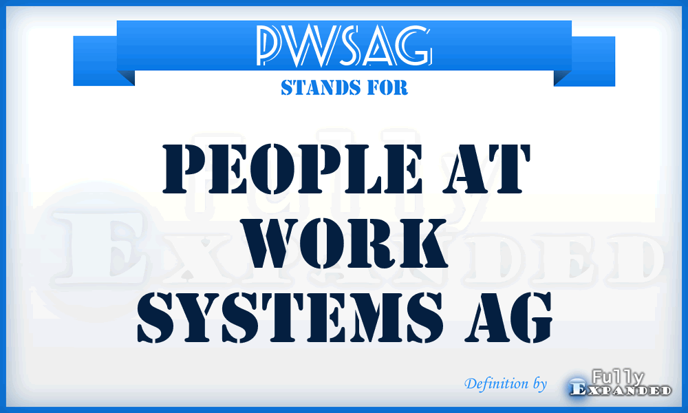 PWSAG - People at Work Systems AG