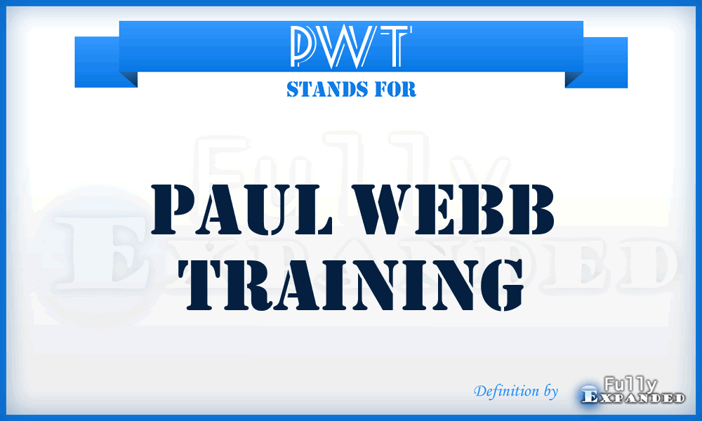 PWT - Paul Webb Training