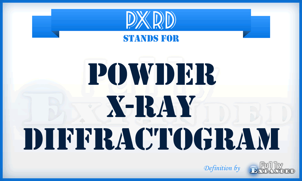 PXRD - powder X-ray diffractogram