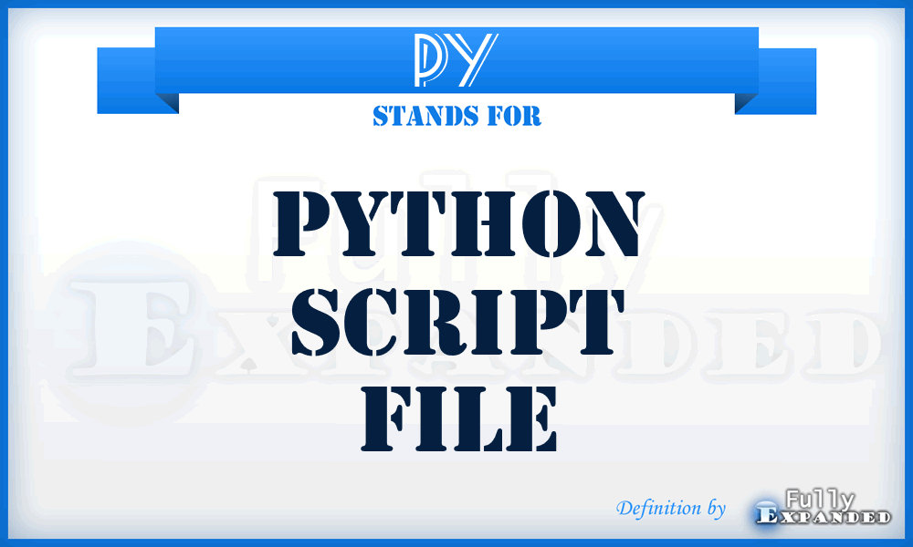 PY - Python script file