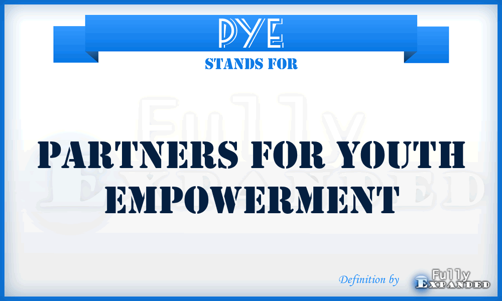 PYE - Partners for Youth Empowerment