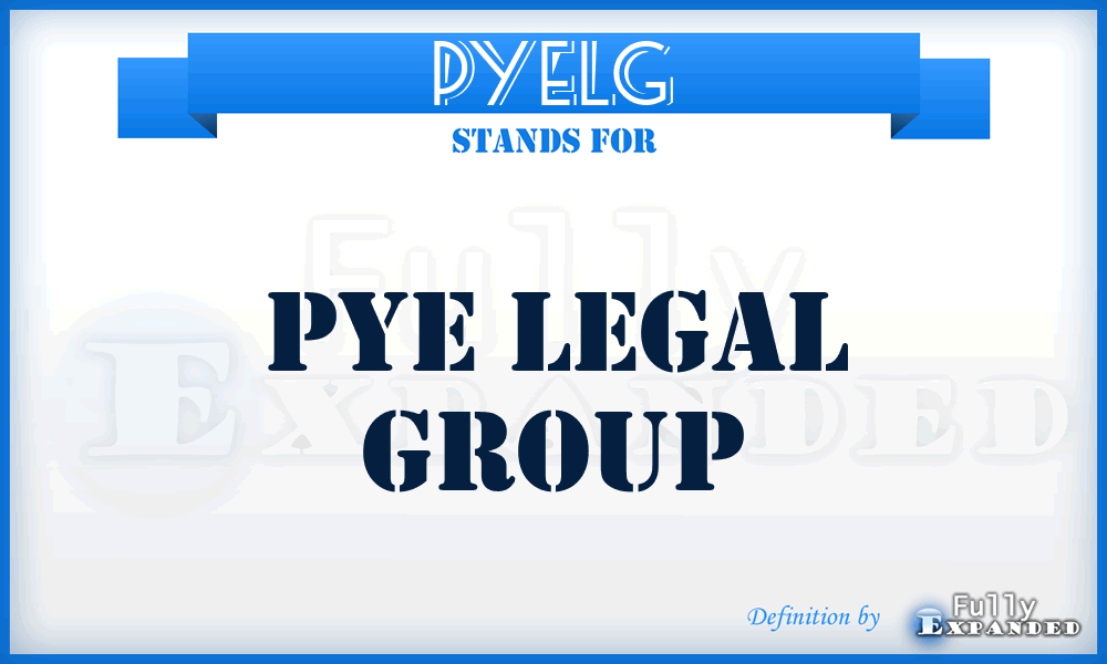 PYELG - PYE Legal Group