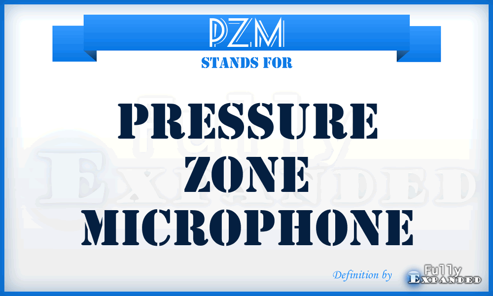 PZM - Pressure Zone Microphone