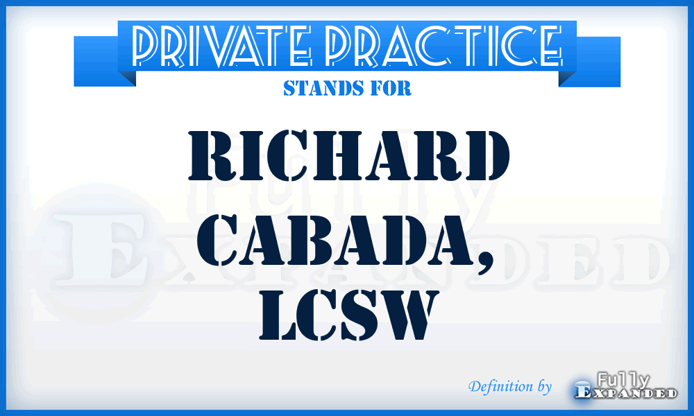 Private Practice - Richard Cabada, LCSW