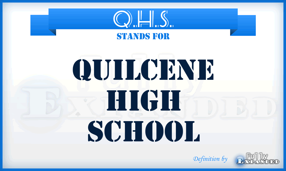 Q.H.S. - Quilcene High School