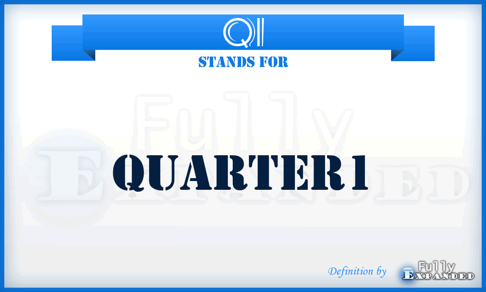 Q1 - quarter1