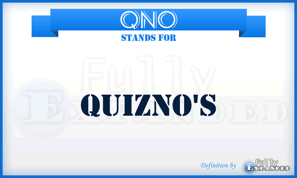 QNO - Quizno's