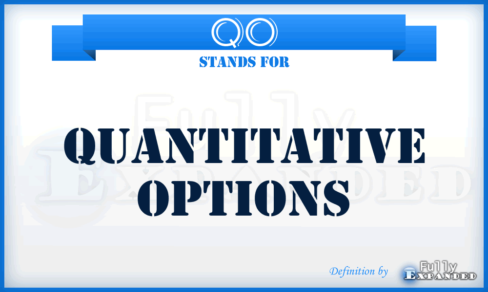 QO - Quantitative Options