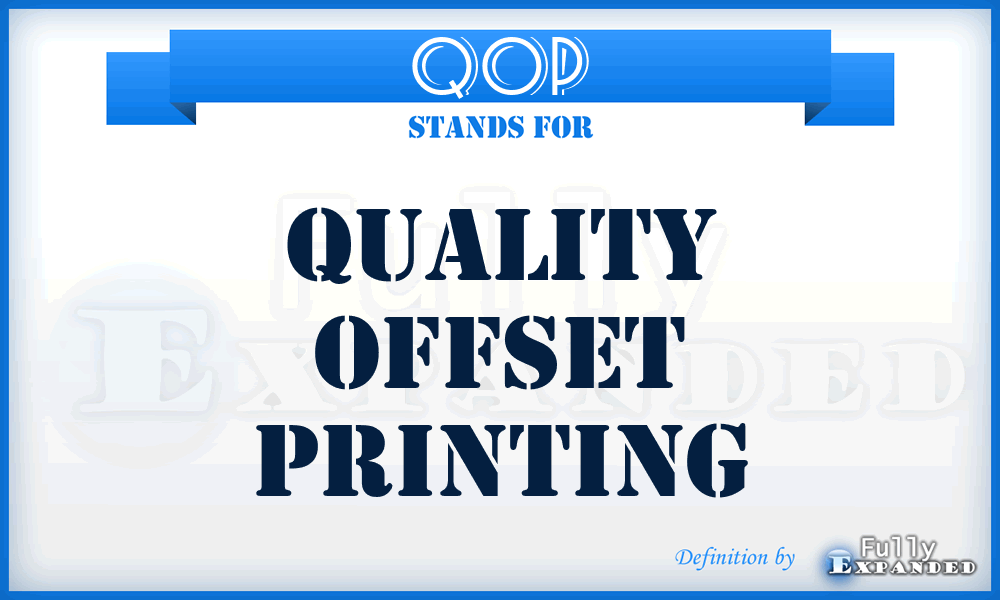 QOP - Quality Offset Printing