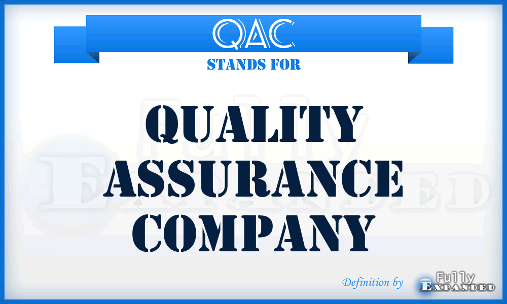 QAC - Quality Assurance Company