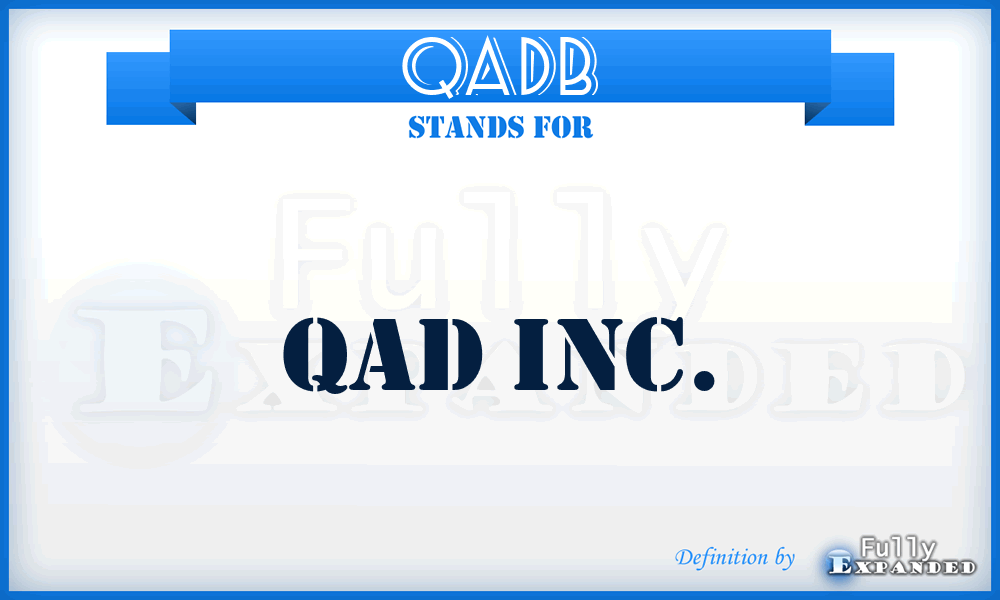 QADB - QAD Inc.