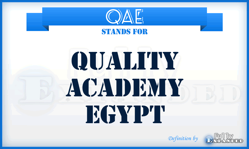 QAE - Quality Academy Egypt