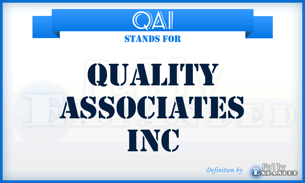 QAI - Quality Associates Inc