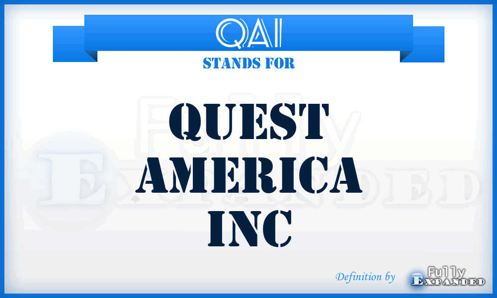 QAI - Quest America Inc