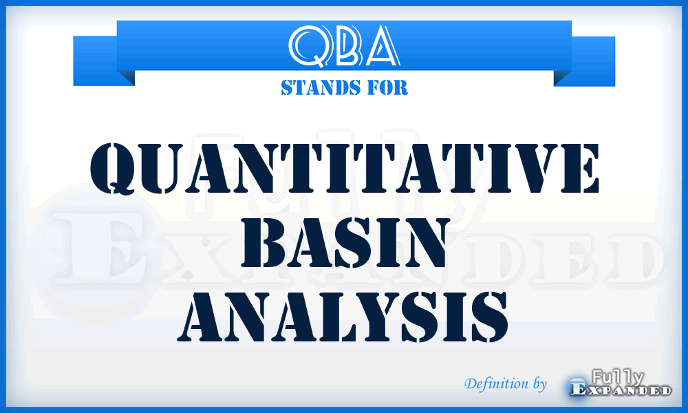 QBA - Quantitative Basin Analysis