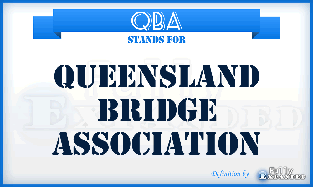 QBA - Queensland Bridge Association