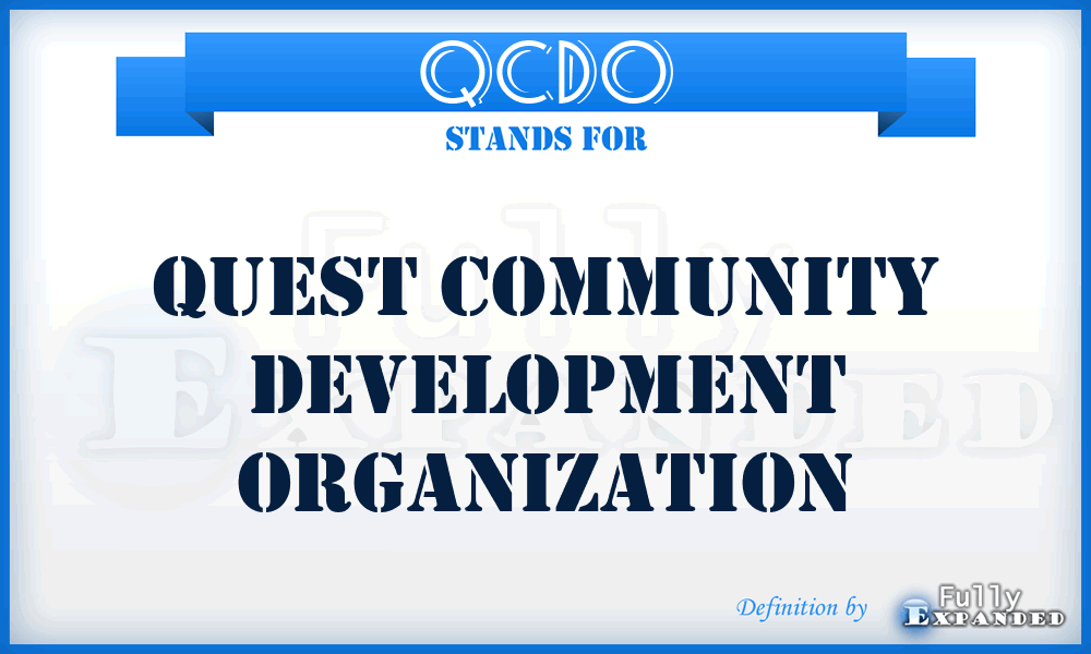 QCDO - Quest Community Development Organization