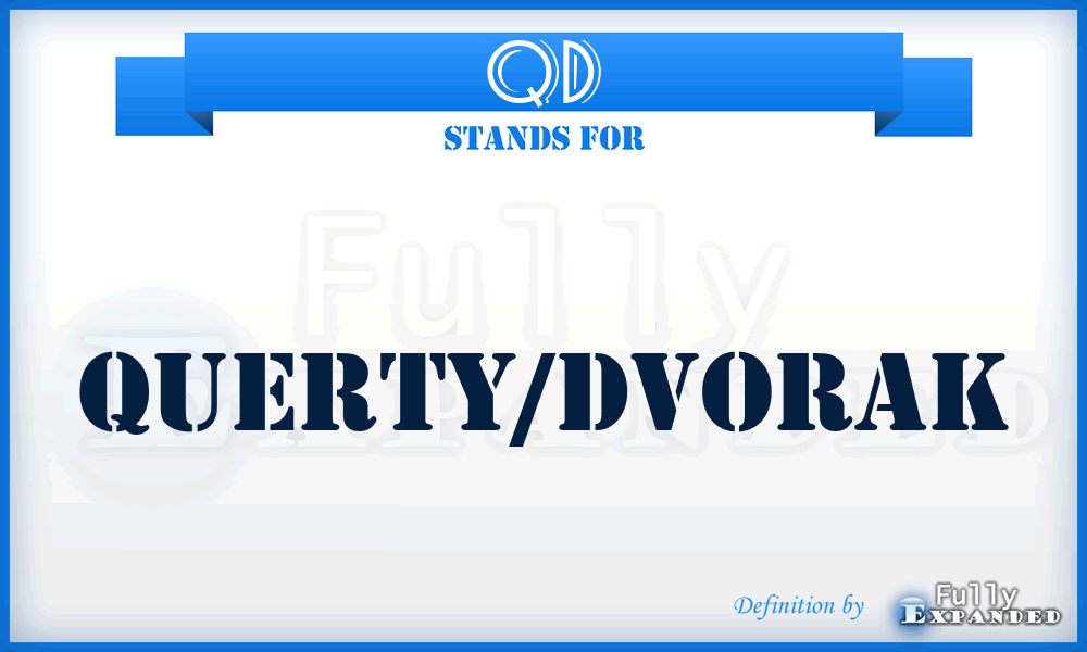 QD - QUERTY/DVORAK