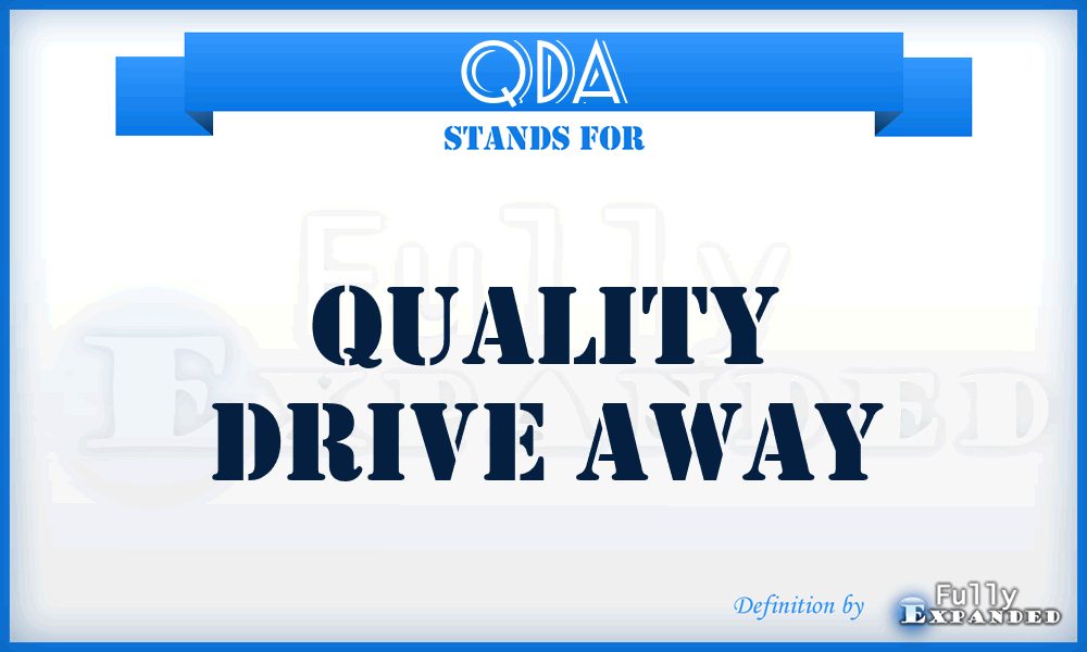 QDA - Quality Drive Away
