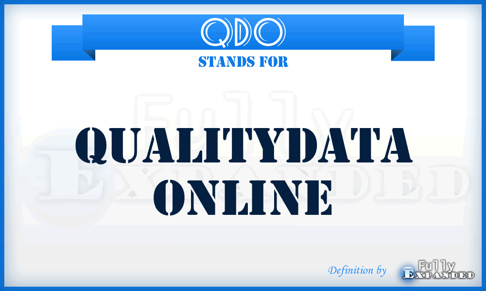 QDO - QualityData ONLINE