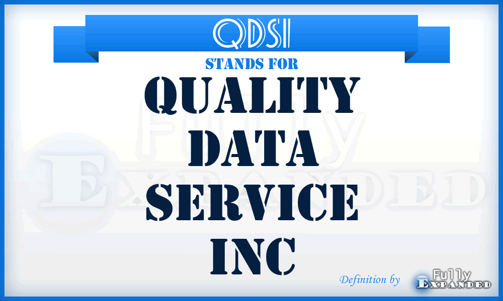 QDSI - Quality Data Service Inc