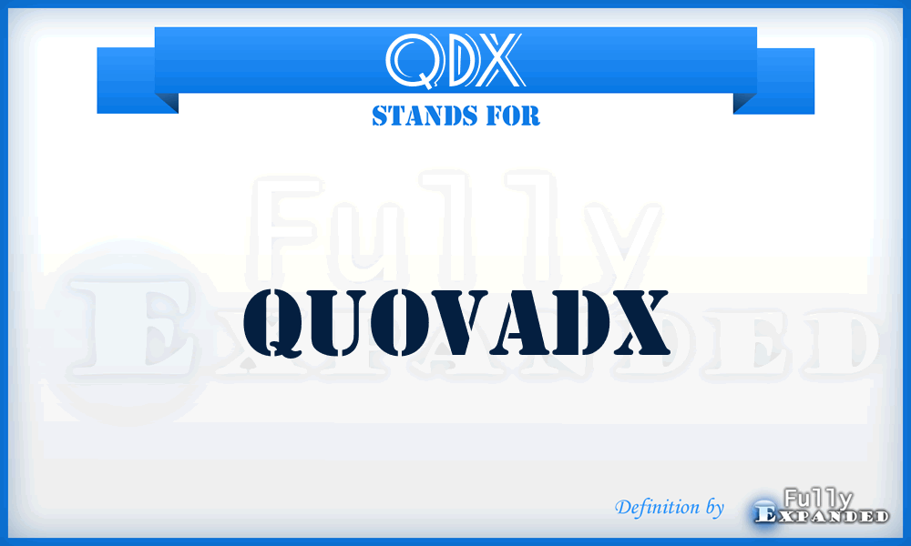 QDX - Quovadx