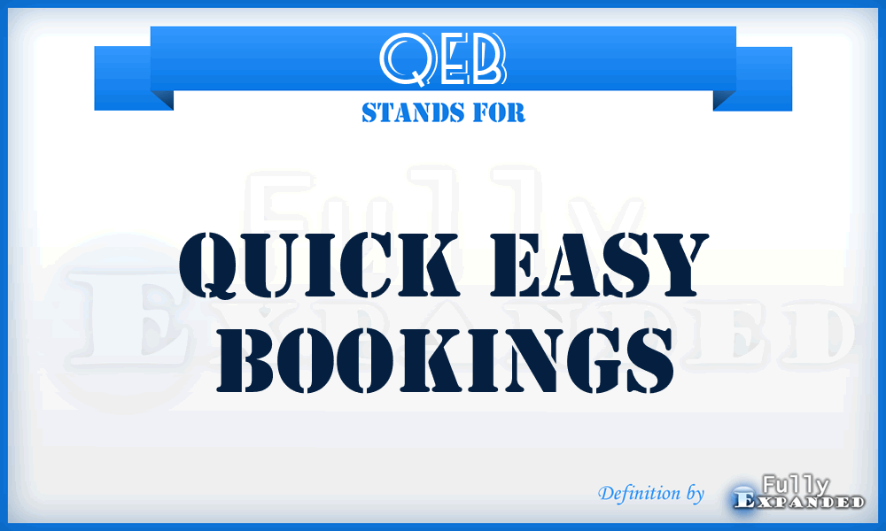 QEB - Quick Easy Bookings