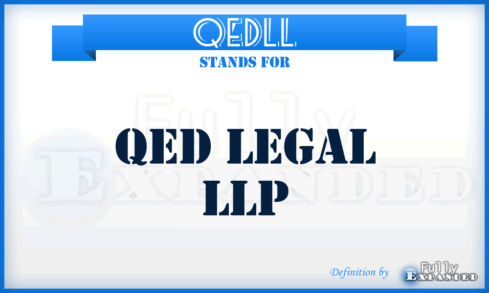 QEDLL - QED Legal LLP