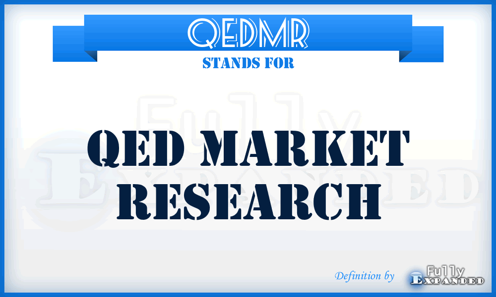 QEDMR - QED Market Research