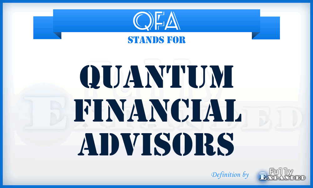 QFA - Quantum Financial Advisors